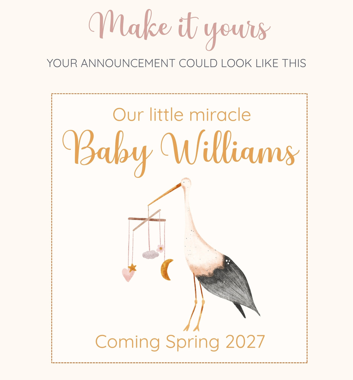 Waiting for You Personalised Pregnancy Announcement