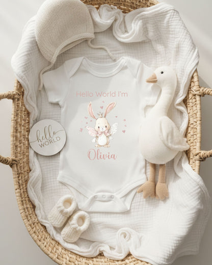 Personalised Fairy Bunny Baby Outfit