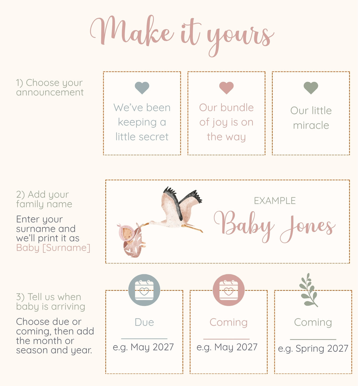 Little Beginnings Personalised Pregnancy Announcement