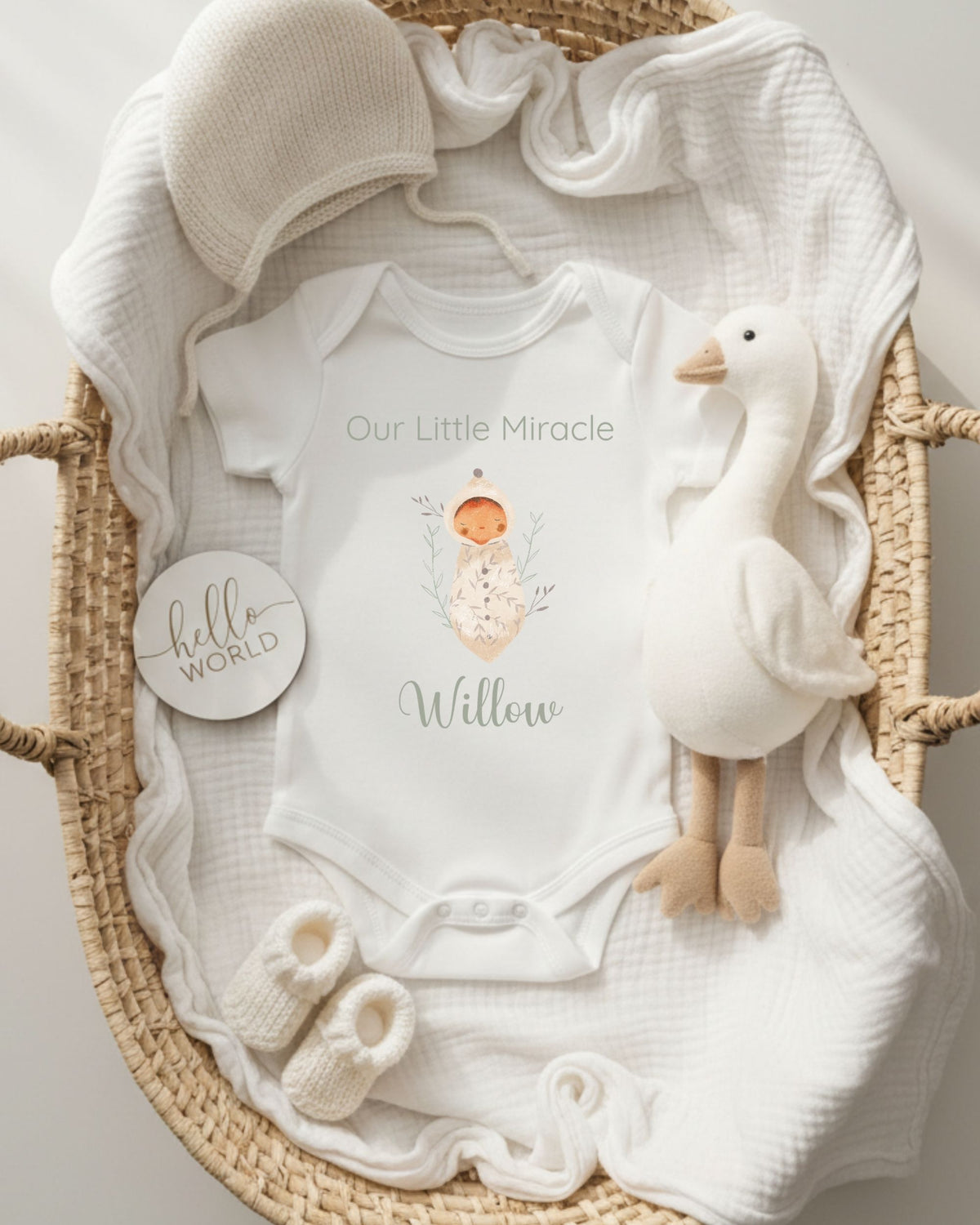 Personalised Little Miracle Baby Outfit