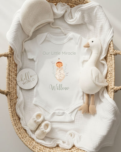 Personalised Little Miracle Baby Outfit