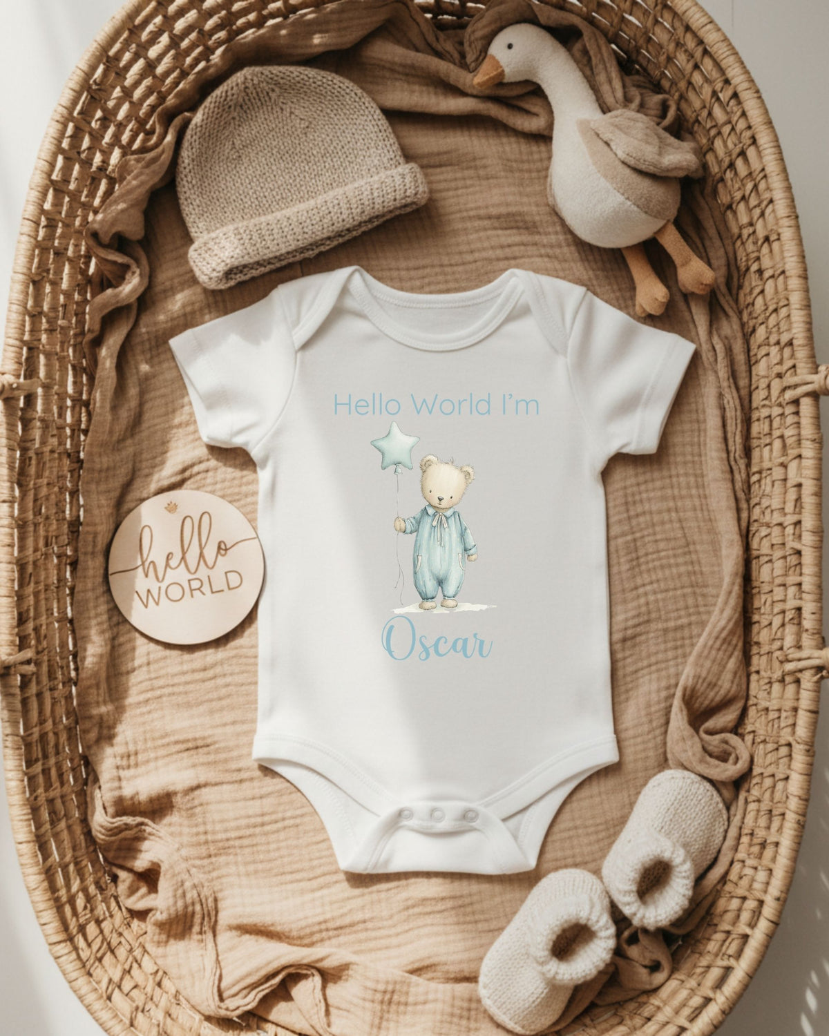 Personalised Little Bear Baby Outfit