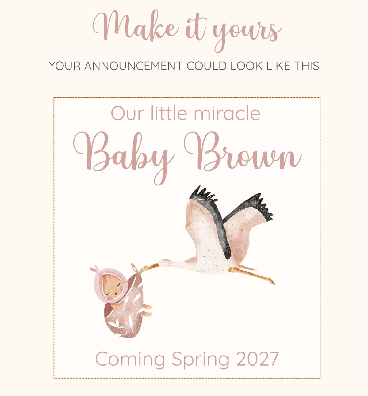 Special Delivery Personalised Pregnancy Announcement