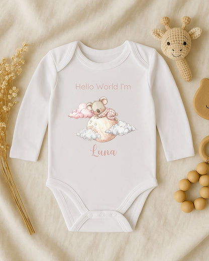 Personalised Moonbeam Koala Baby Outfit