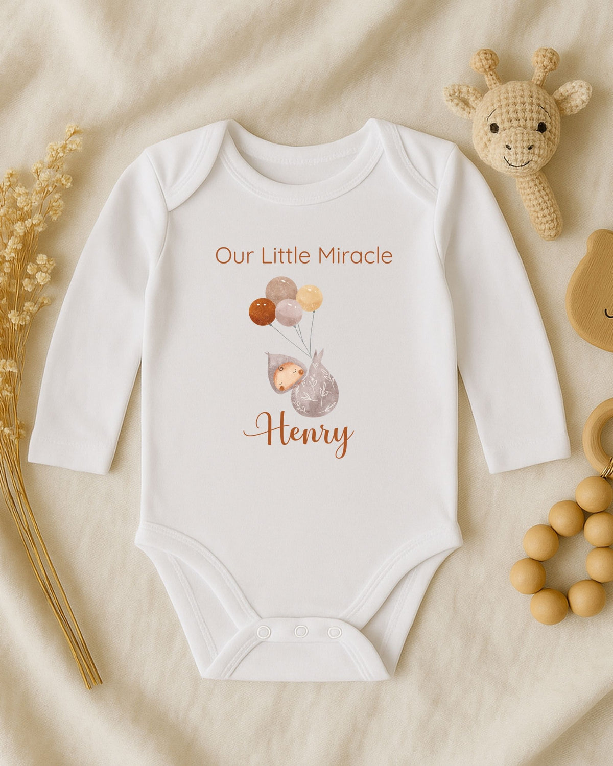 Personalised Miracle Balloons Baby Outfit