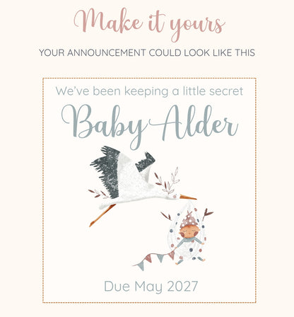 On the Way Personalised Pregnancy Announcement