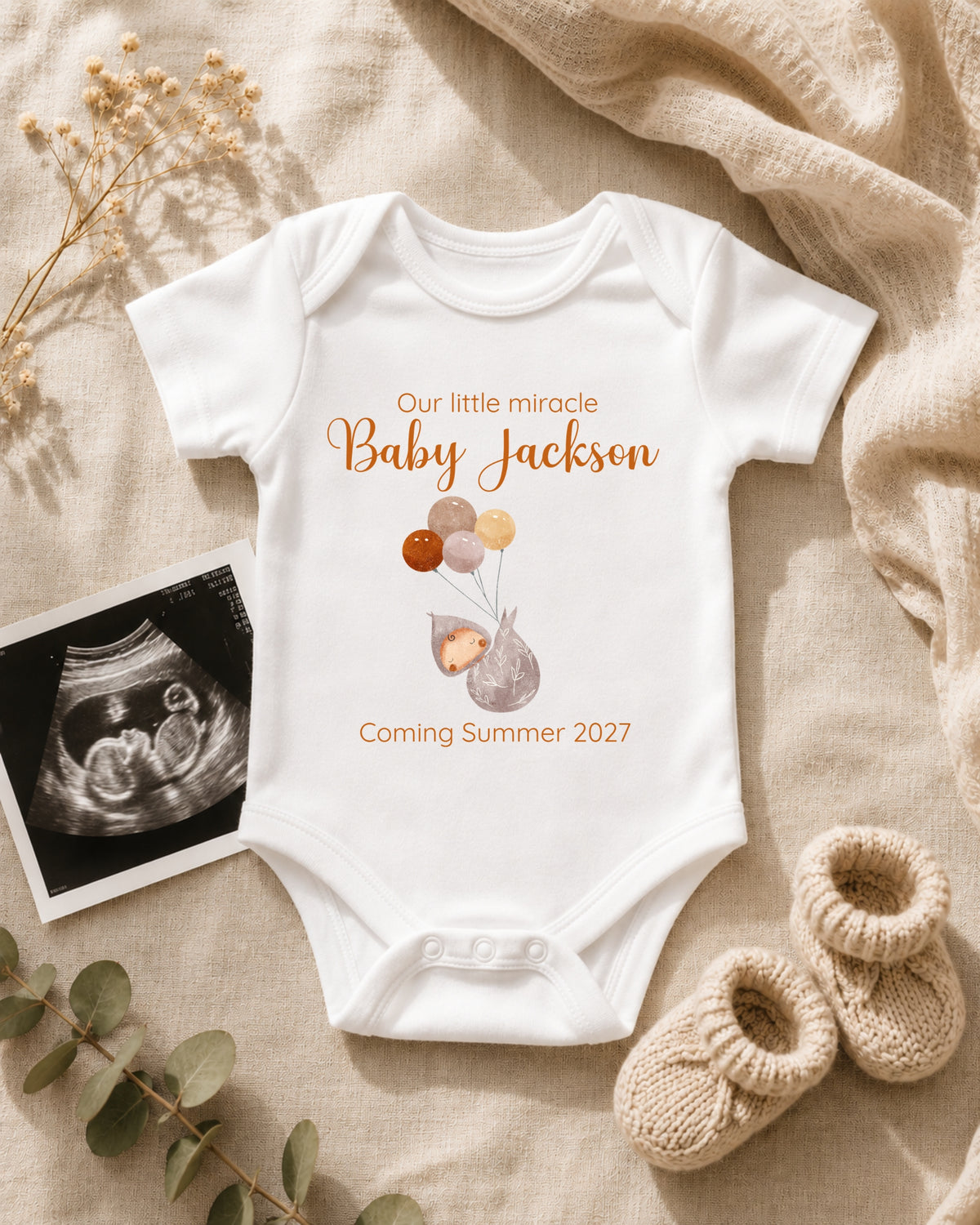 Up & Away Personalised Pregnancy Announcement