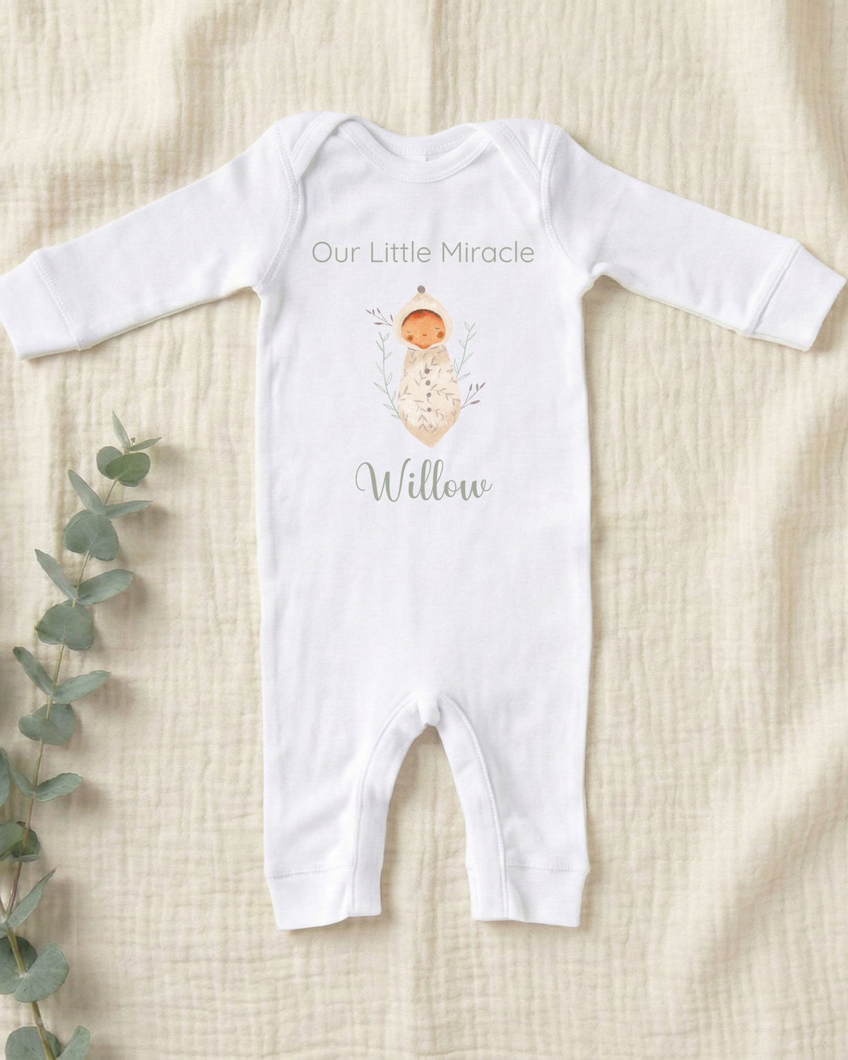Personalised Little Miracle Baby Outfit