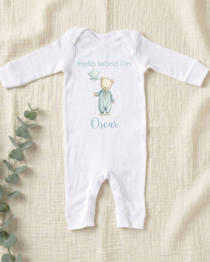 Personalised Little Bear Baby Outfit