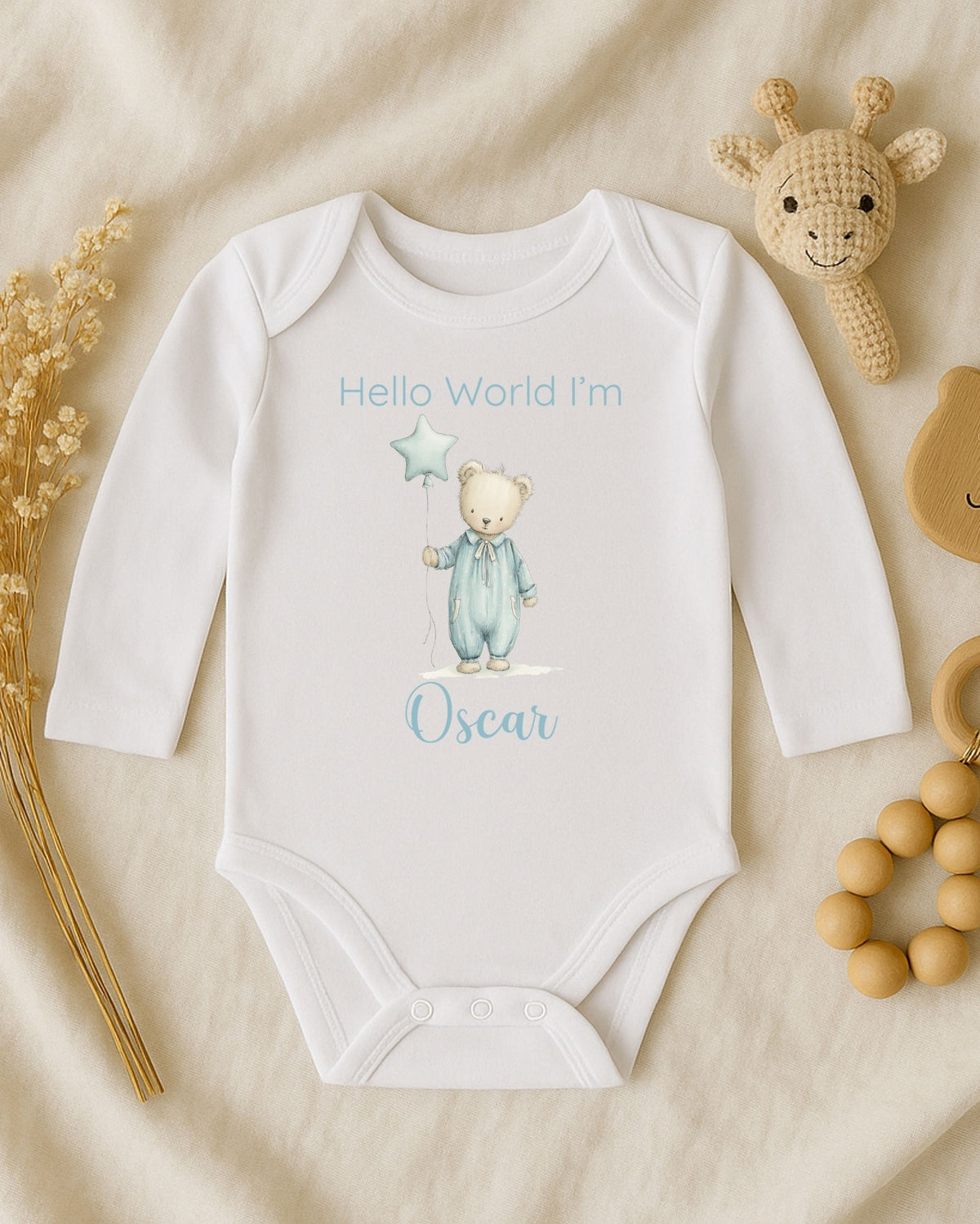 Personalised Little Bear Baby Outfit