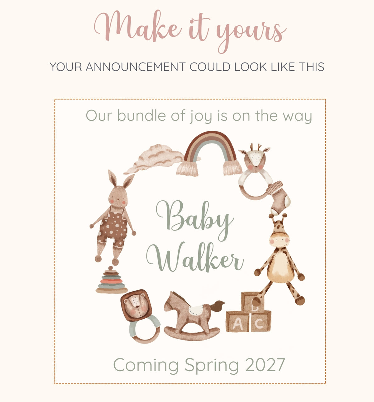 Little Beginnings Personalised Pregnancy Announcement
